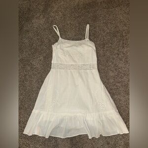 White Dress with Crochet Details